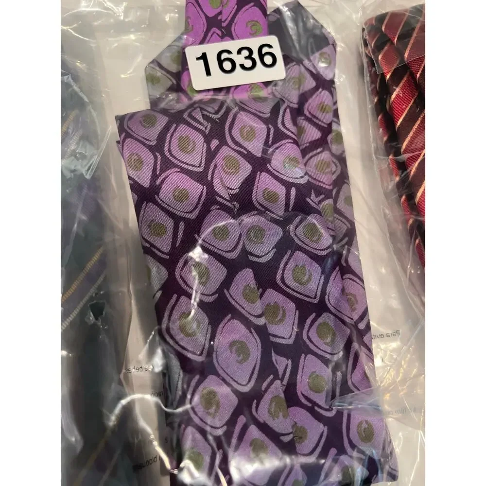 Charvet Place Vendôme 100% Silk Men’s Neck Tie Purple & Green Made in France JP